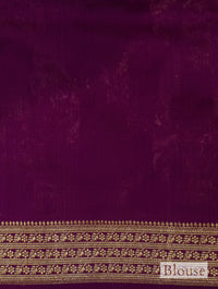 Handwoven Purple Banarasi Katan Silk Saree