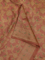 Handwoven Peach Banarasi Katan Silk Saree