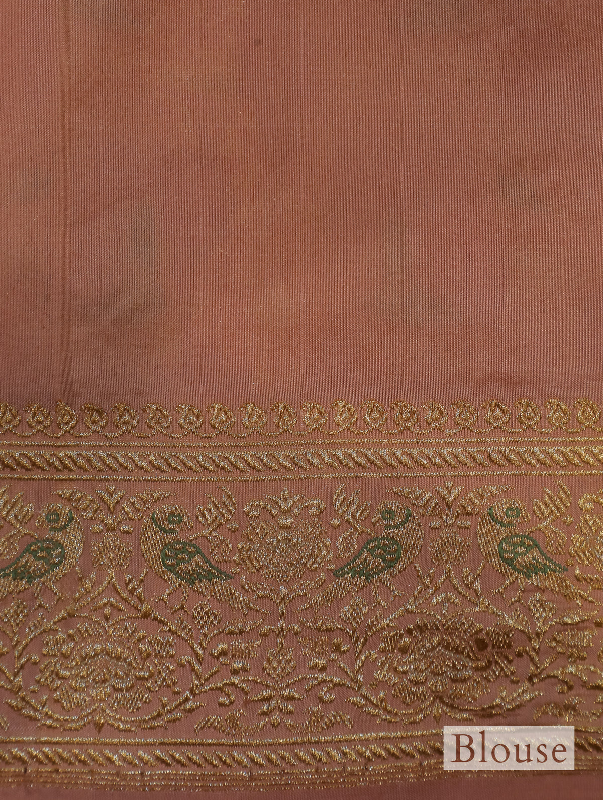 Handwoven Peach Banarasi Katan Silk Saree