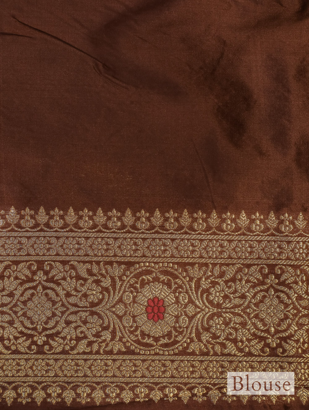 Handwoven Coffee Brown Banarasi Katan Silk Saree