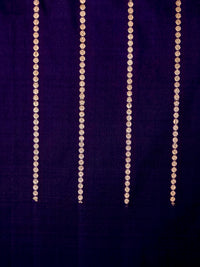 Handwoven Dark Purple Banarasi Katan Silk Saree