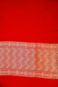 Handwoven Red Banarasi Katan Silk Saree