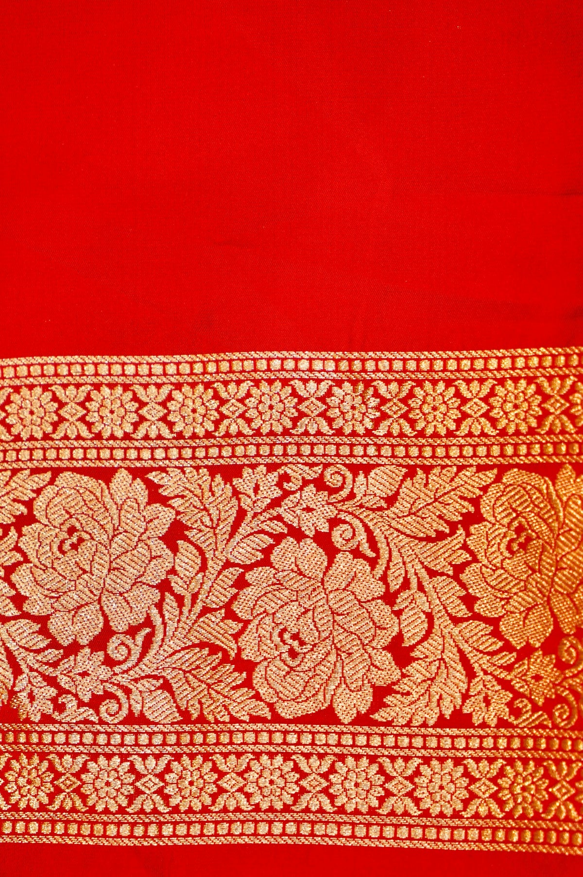 Handwoven Red Banarasi Katan Silk Saree