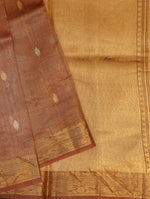 Handwoven Golden Banarasi Tissue Silk Saree