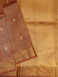 Handwoven Golden Banarasi Tissue Silk Saree