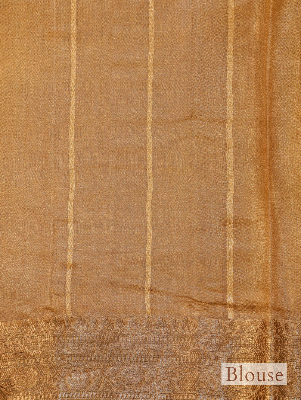 Handwoven Golden Banarasi Tissue Silk Saree