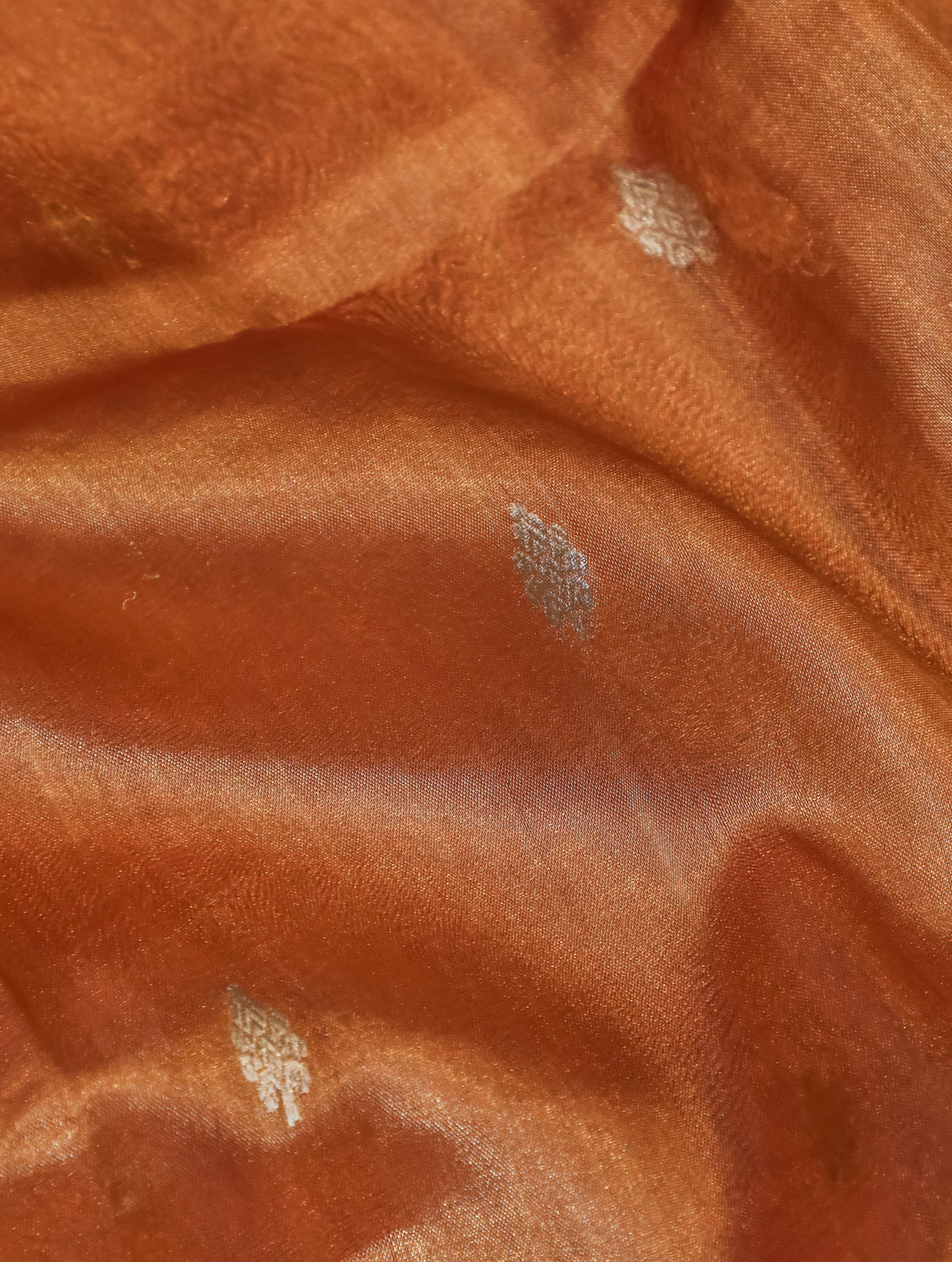 Handwoven Peach Banarasi Tissue Silk Saree