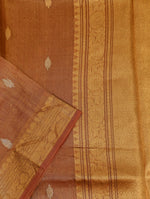 Handwoven Peach Banarasi Tissue Silk Saree