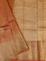 Handwoven Peach Banarasi Tissue Silk Saree