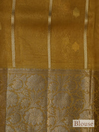 Handwoven Golden Banarasi Tissue Silk Saree