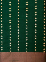 Handwoven Dark Green Banarasi Katan Silk Saree