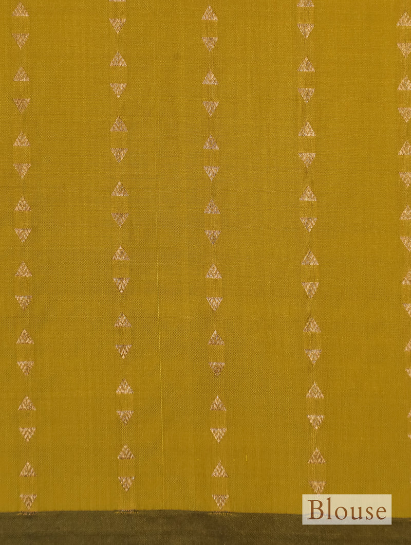 Handwoven Yellow Banarasi Katan Silk Saree