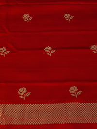 Handwoven Red Banarasi Mashru Silk Suit