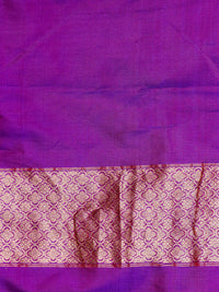 Handwoven Banarasi Violet Katan Silk Suit