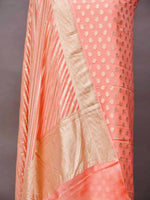 Handwoven Banarasi Peach Khaddi Georgette Suit