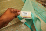 Handwoven Sea Green Banarasi Tissue Katan Silk Saree