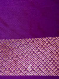 Handwoven Banarasi Purple Katan Silk Saree