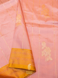Handwoven Pink Banarasi Katan Silk Saree