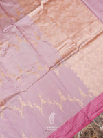 Handwoven Lavender Banarasi Katan Silk Saree