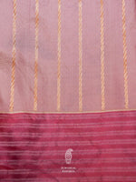 Handwoven Lavender Banarasi Katan Silk Saree