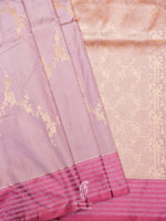 Handwoven Lavender Banarasi Katan Silk Saree
