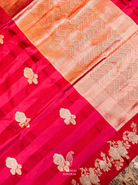 Handwoven Red Banarasi Katan Silk Saree