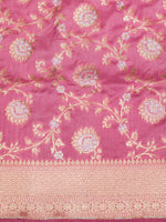 Handwoven Pink Banarasi katan Silk Saree