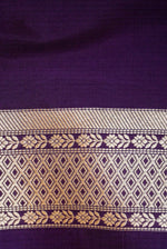 Handwoven Purple Banarasi Katan Soft Silk Saree