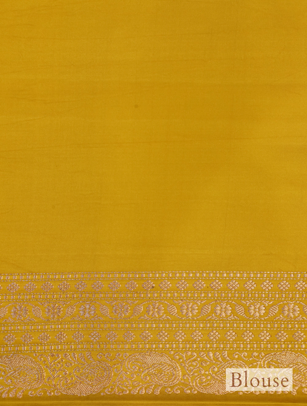 Handwoven Lemon Yellow Banarasi Mashru Silk Saree