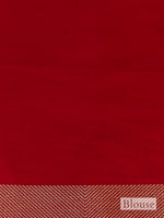 Handwoven Red Banarasi Muslin Silk Saree