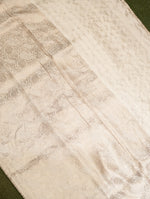 Handwoven Cream Banarasi Mashru Silk Saree