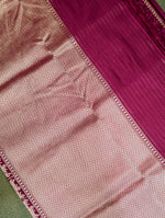 Handwoven Magenta Banarasi Mashru Silk Saree