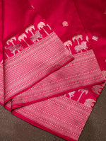 Handwoven Red Banarasi Katan Silk Saree