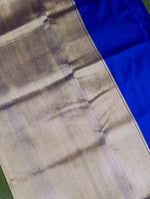 Handwoven Blue Banarasi Katan Silk Saree