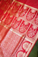 Handwoven Red Banarasi Katan Silk Saree