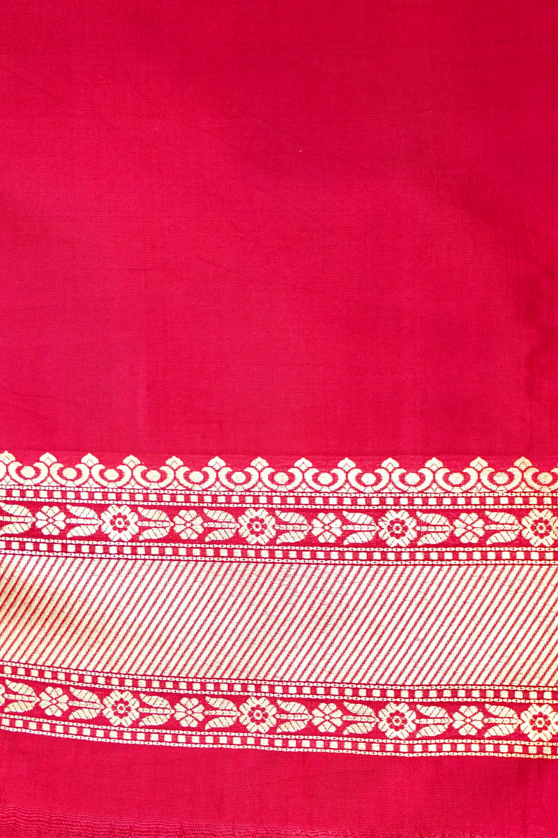 Handwoven Pink Banarasi Katan Silk Saree