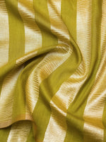 Handwoven Olive Green Banarasi Tussar Silk Saree