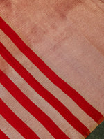 Handwoven Red Banarasi Muslin Silk Saree