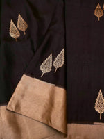 Handwoven Black Banarasi Handloom Silk Saree