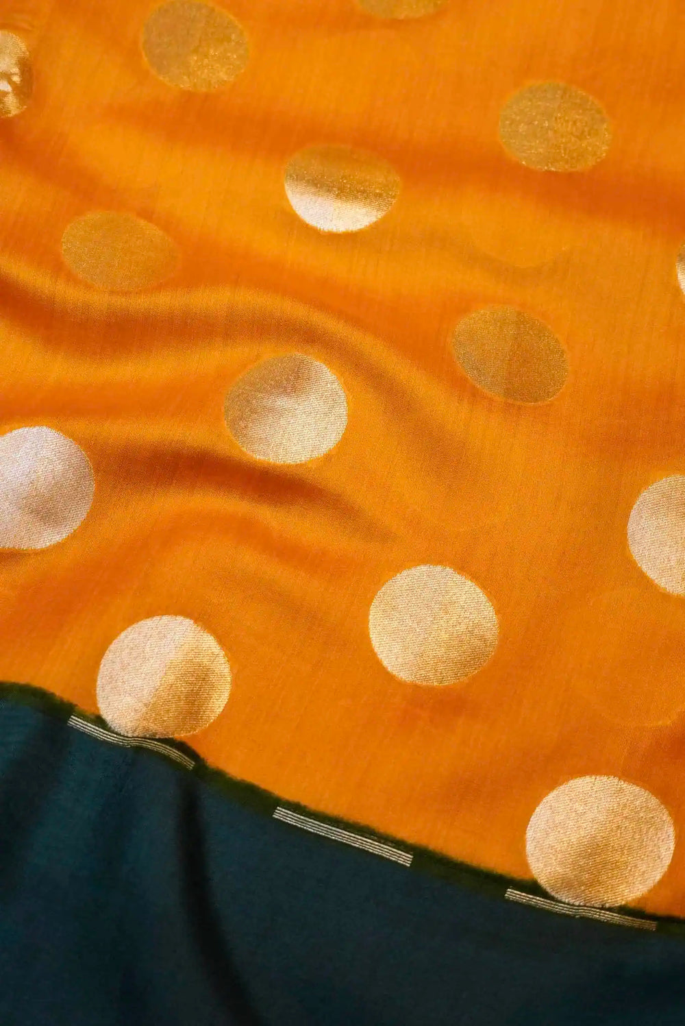 Handwoven Yellow Banarasi Moonga Silk Saree