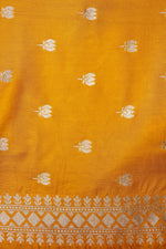 Handwoven Beige Banarasi Moonga Silk Saree