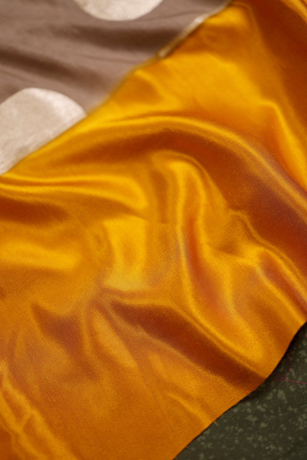 Handwoven Golden Yellow Banarasi Moonga Silk Saree