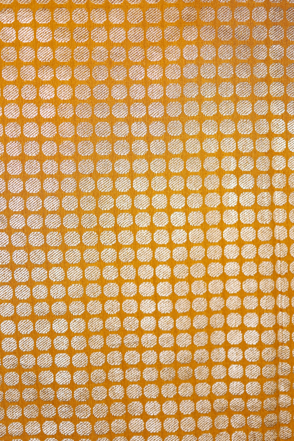 Handwoven Golden Yellow Banarasi Moonga Silk Saree