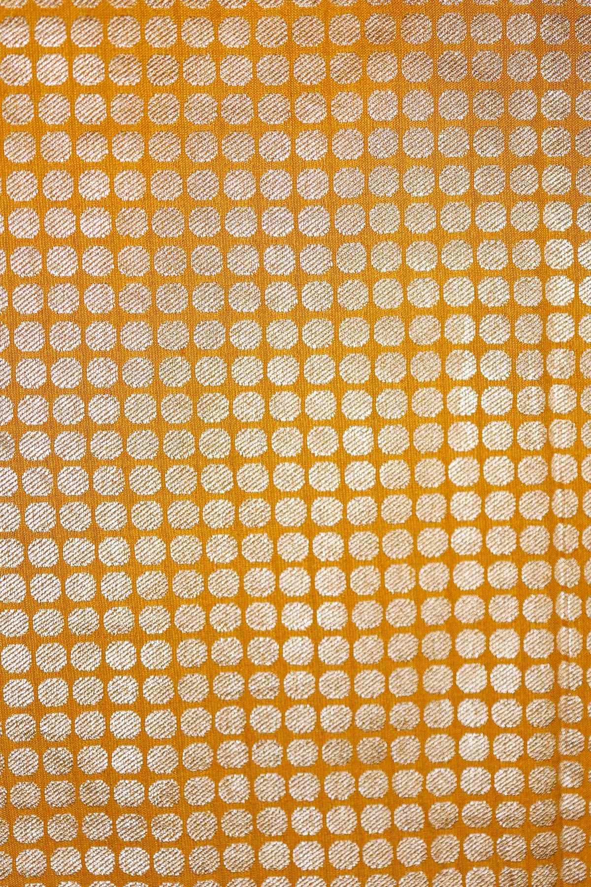Handwoven Golden Yellow Banarasi Moonga Silk Saree