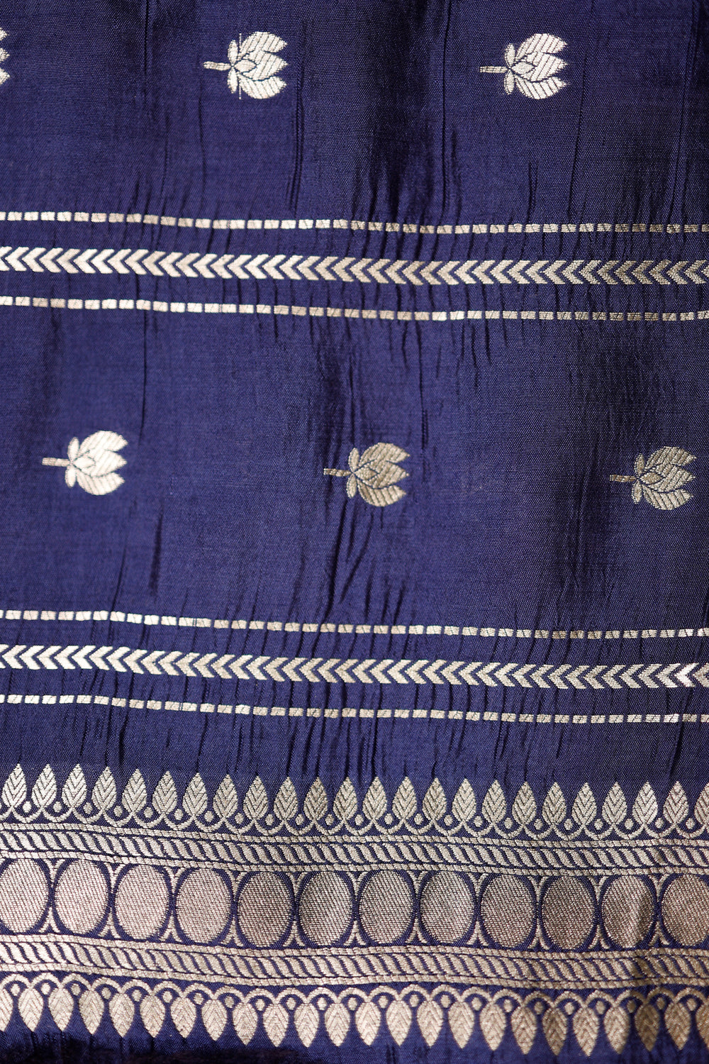 Handwoven Off White Banarasi Kora Silk Saree