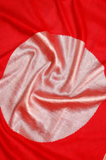 Handwoven Red Banarasi Moonga Silk Saree