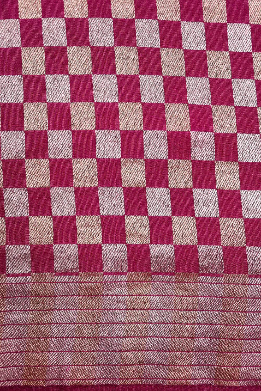 Handwoven Red Banarasi Moonga Silk Saree