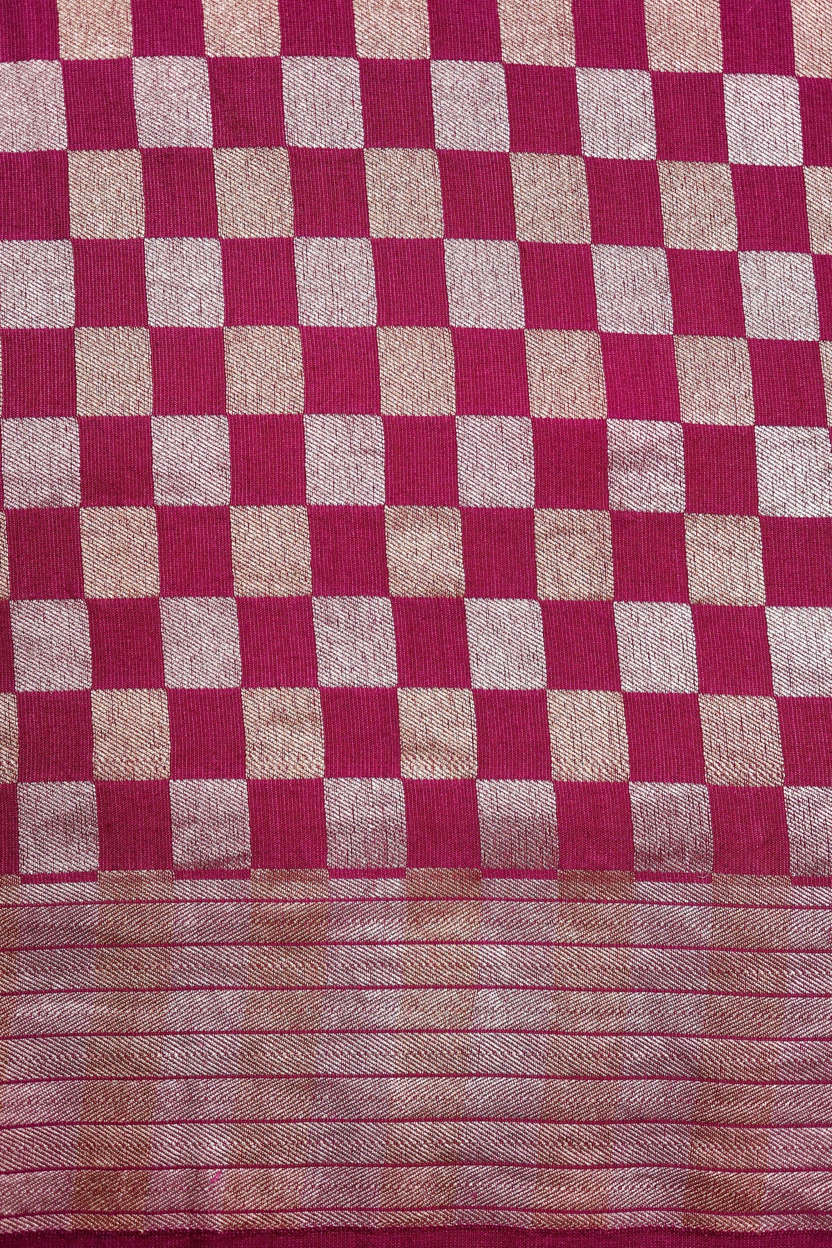 Handwoven Red Banarasi Moonga Silk Saree