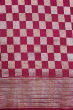 Handwoven Red Banarasi Moonga Silk Saree