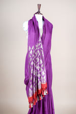 Handwoven Dark Purple Banarasi Handloom Silk Saree